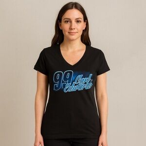 NASCAR 99 Carl Racecar Edwards V-neck Top Black Small